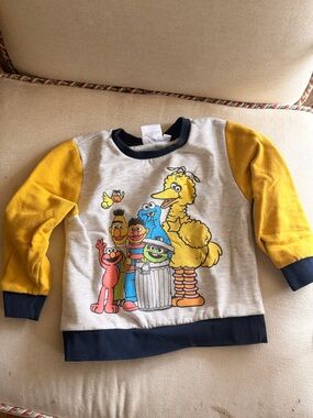 Sesame Street Yellow & Gray Kids Sweatshirt